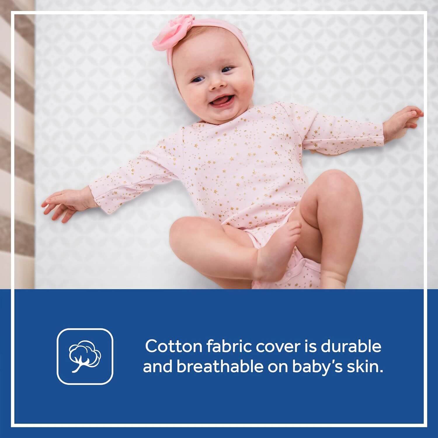 Sealy Cool Comfort Premier 2-Stage Crib and Toddler Mattress - Detail