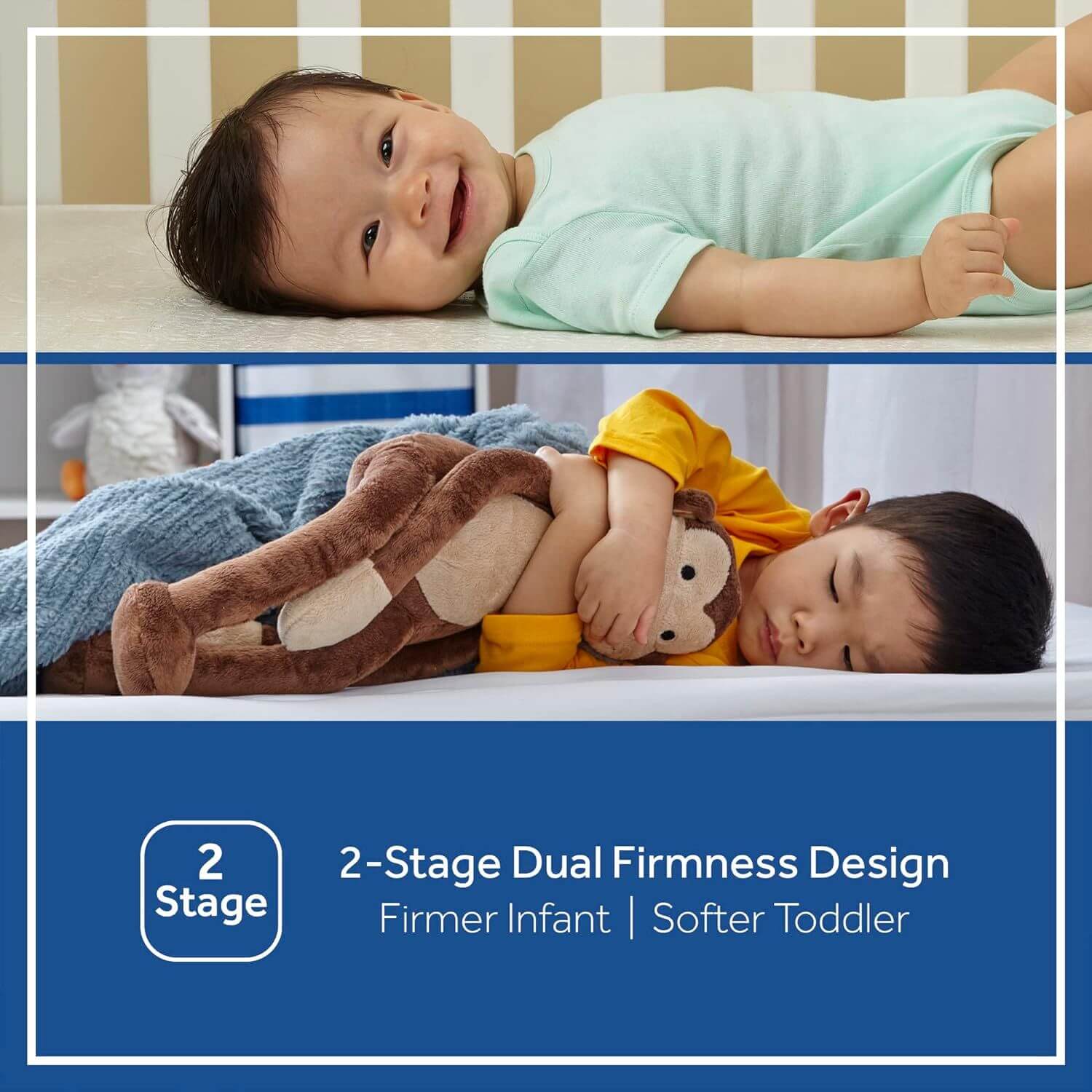 Sealy Cool Comfort Premier 2-Stage Crib and Toddler Mattress - Detail