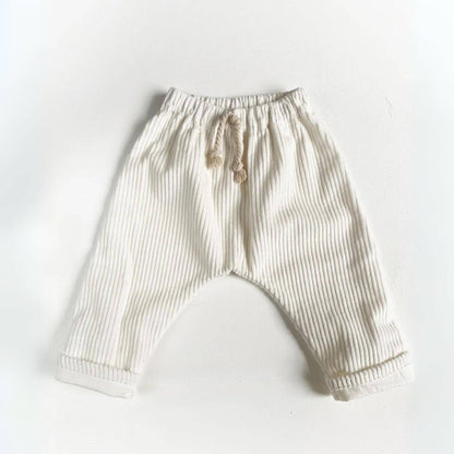 Unique Love Design Corduroy Trousers Off White