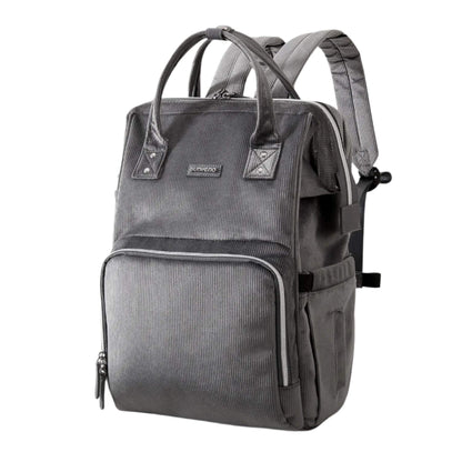 Corduroy Diaper Backpack Grey