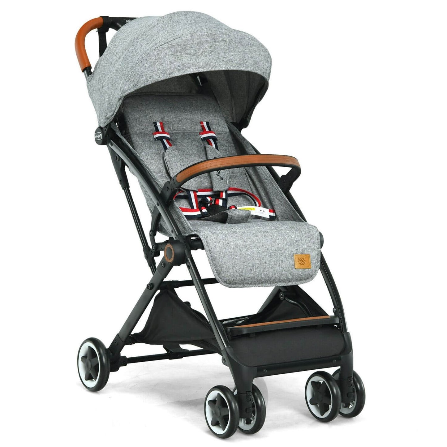 Costway Lightweight Aluminium Frame Baby Stroller - Gray