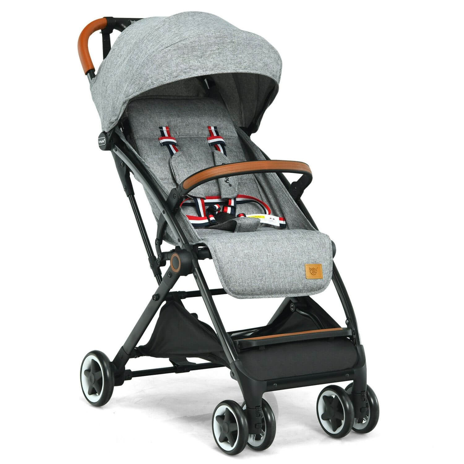 Costway Lightweight Aluminium Frame Baby Stroller - Gray