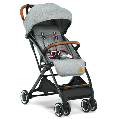 Costway Lightweight Aluminium Frame Baby Stroller - Gray