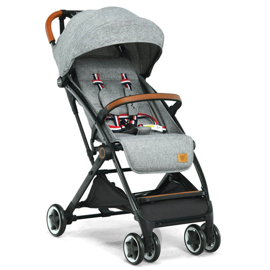 Costway Lightweight Aluminium Frame Baby Stroller - Gray