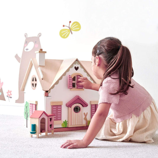 Tender Leaf Cottontail Cottage on a white floor