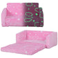 Qaba Couch with Glow in the Dark Cloud Pattern Pink