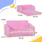 Qaba Couch with Glow in the Dark Cloud Pattern Pink