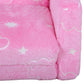 Detail of Qaba Couch with Glow in the Dark Cloud Pattern Pink