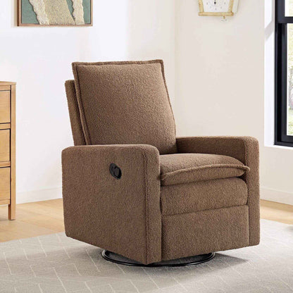 Oxford Baby Coventry Glider Recliner - Teddy Brown in a nursery room
