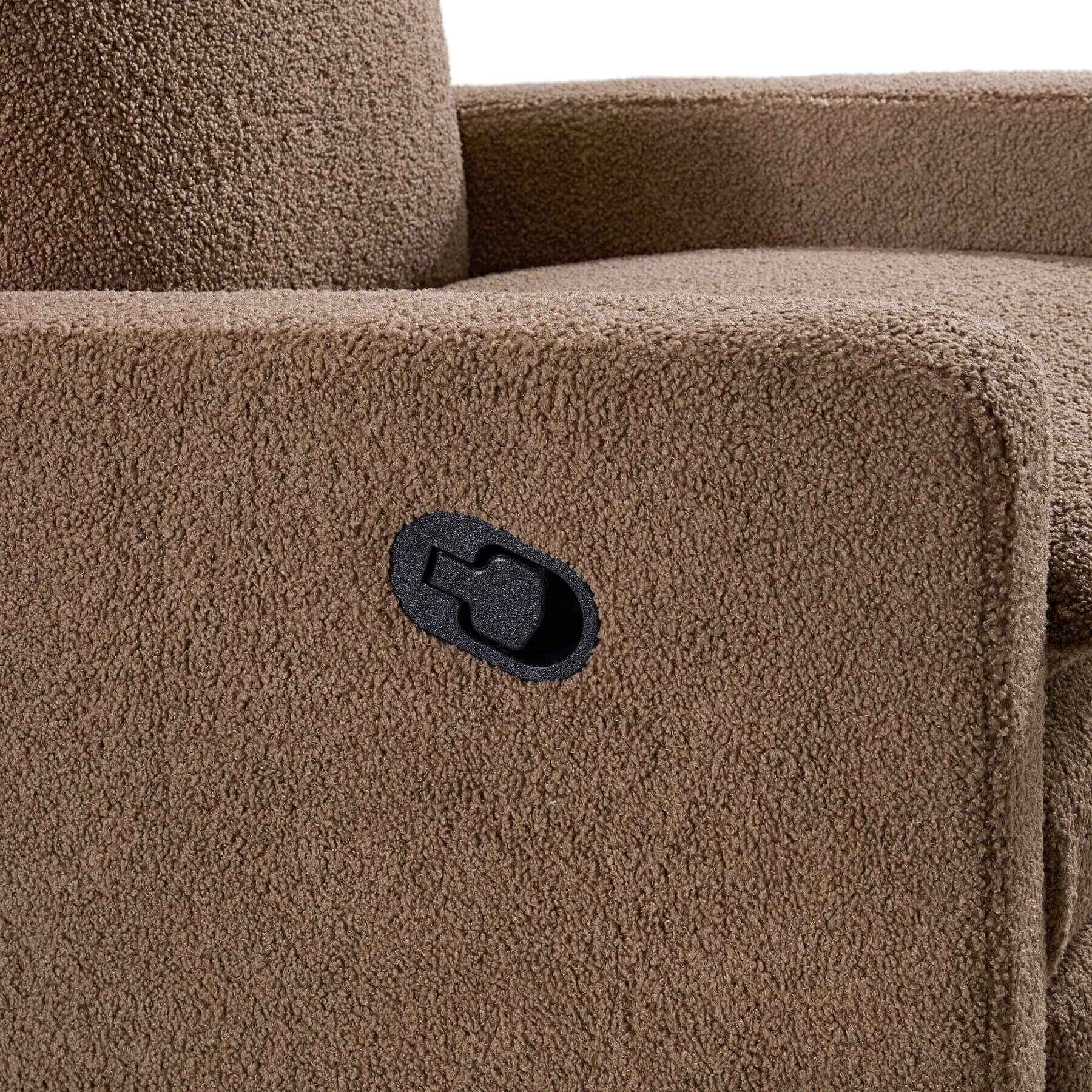 Close-up of Oxford Baby Coventry Glider Recliner - Teddy Brown