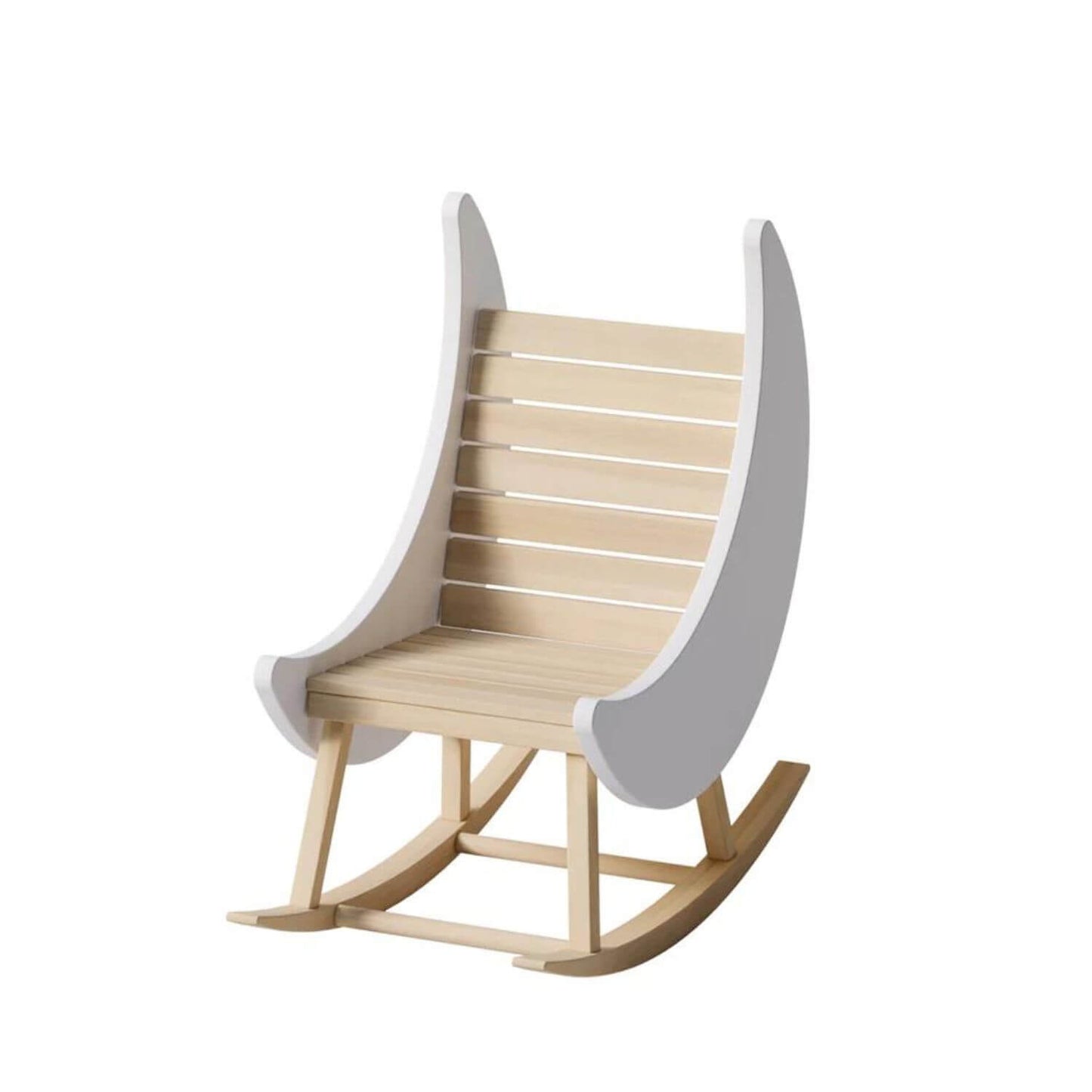 Milk Street Baby Crescent Moon Rocker Tot size Natural with Snow