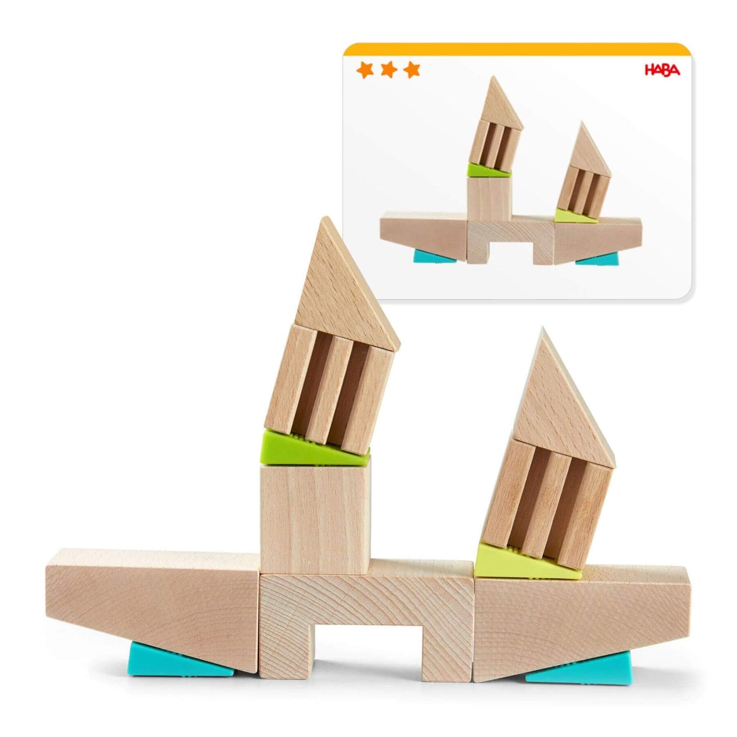 HABA USA Crooked Towers Wooden Blocks