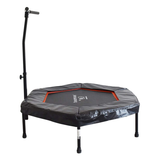 Crowntec 50'' UV-Resistant Hexagonal Trampoline with Handlebar on a white background