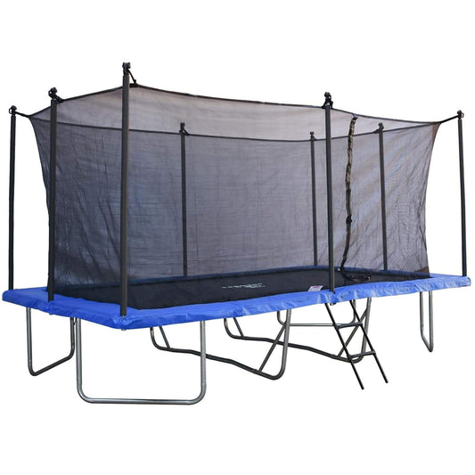 Teamson by Crowntec 15x9 FT UV-Resistant Trampoline with safety net on a white background