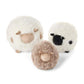 3 Cute Sheep Round Cushions, New Zealand Sheepskin, SW Curly