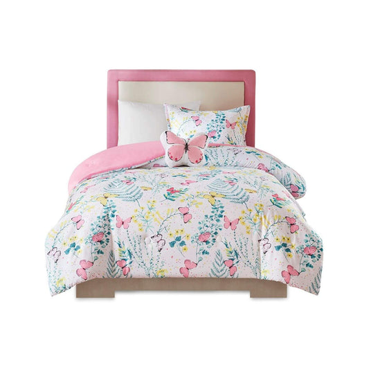 Cynthia Printed Butterfly Comforter Set