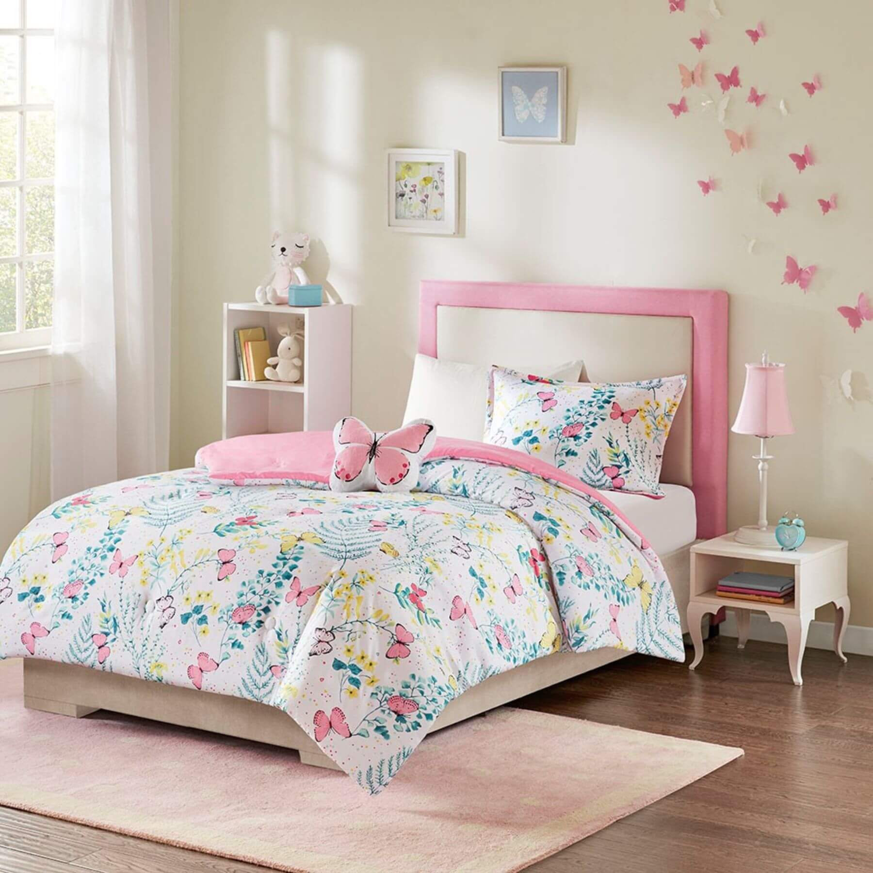 Cynthia Printed Butterfly Comforter Set