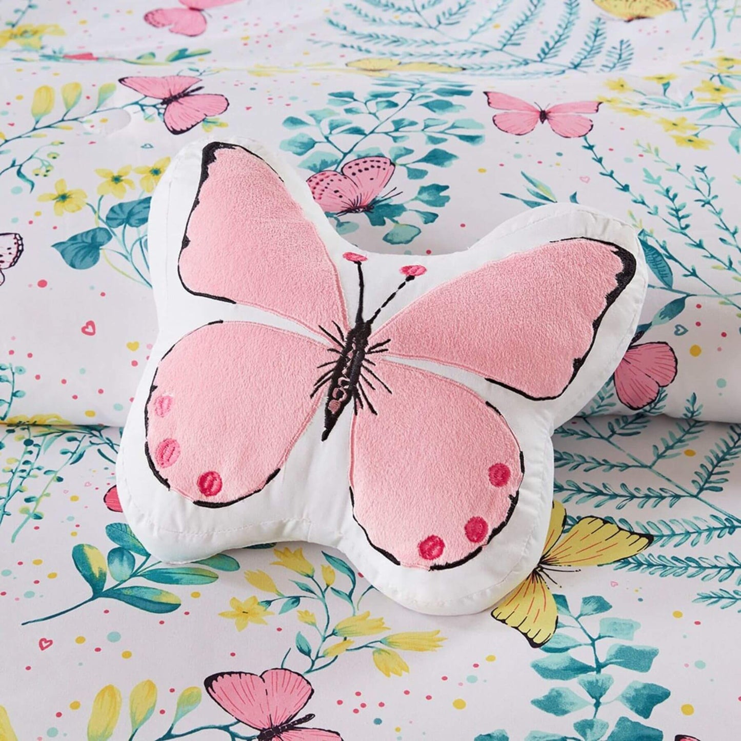 Cynthia Printed Butterfly Decorative Pillow