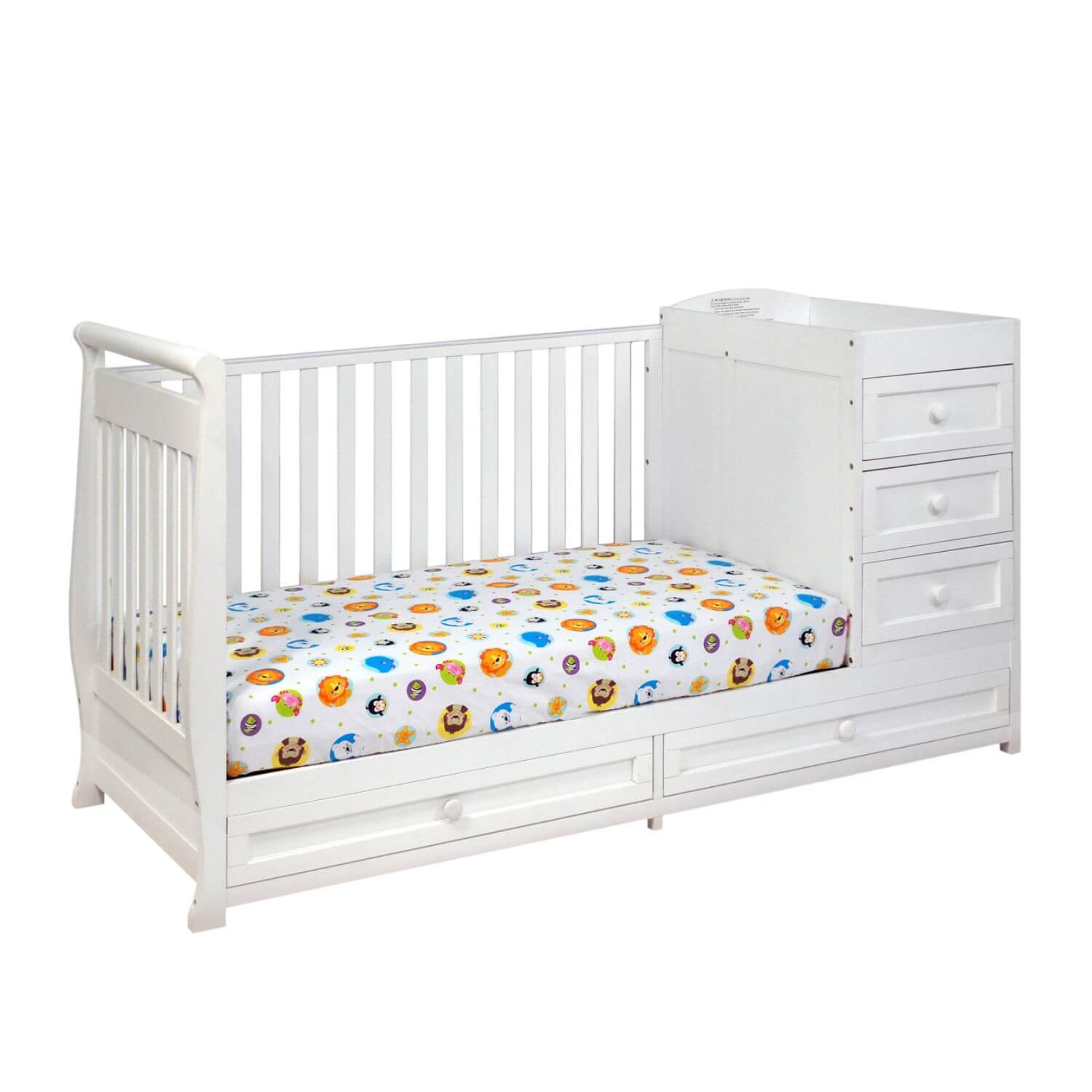 AFG Daphne 3-in-1 Crib and Changer Combo White