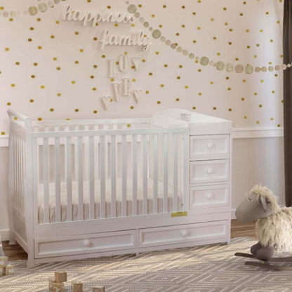 AFG Daphne 3-in-1 Crib and Changer Combo White
