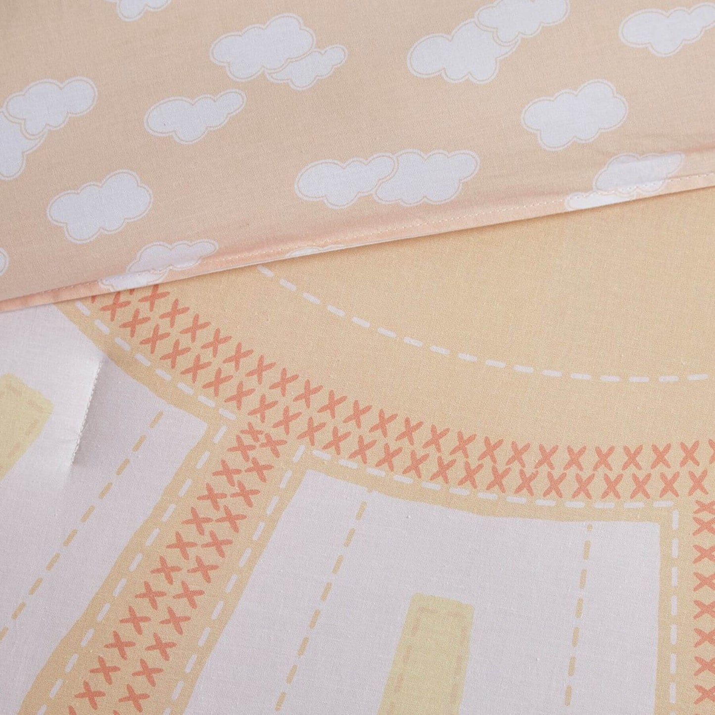 Detail View of Dawn Sunshine Printed Reversible Comforter Set