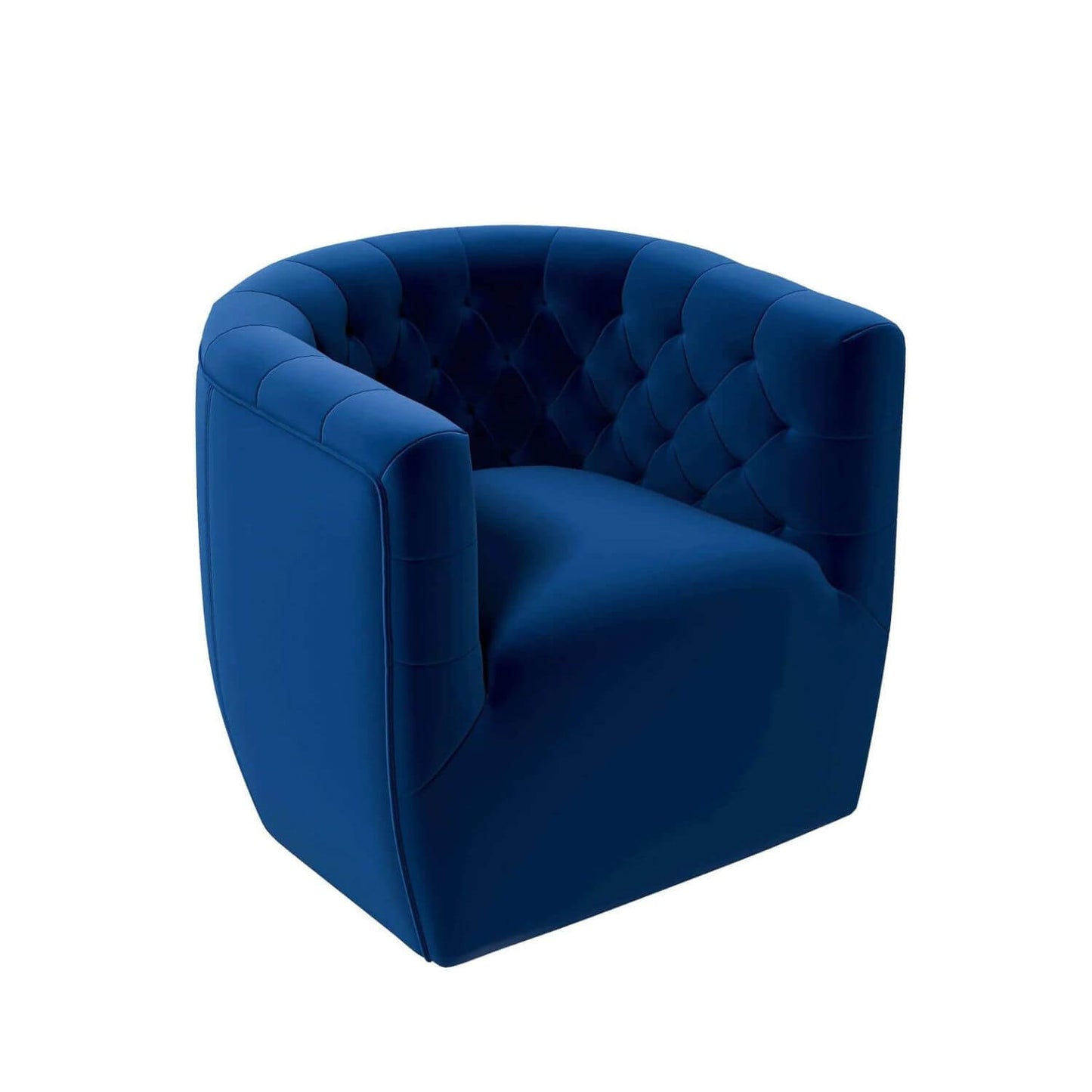 Ashcroft Delaney Dark Blue Velvet Nursery Swivel Chair