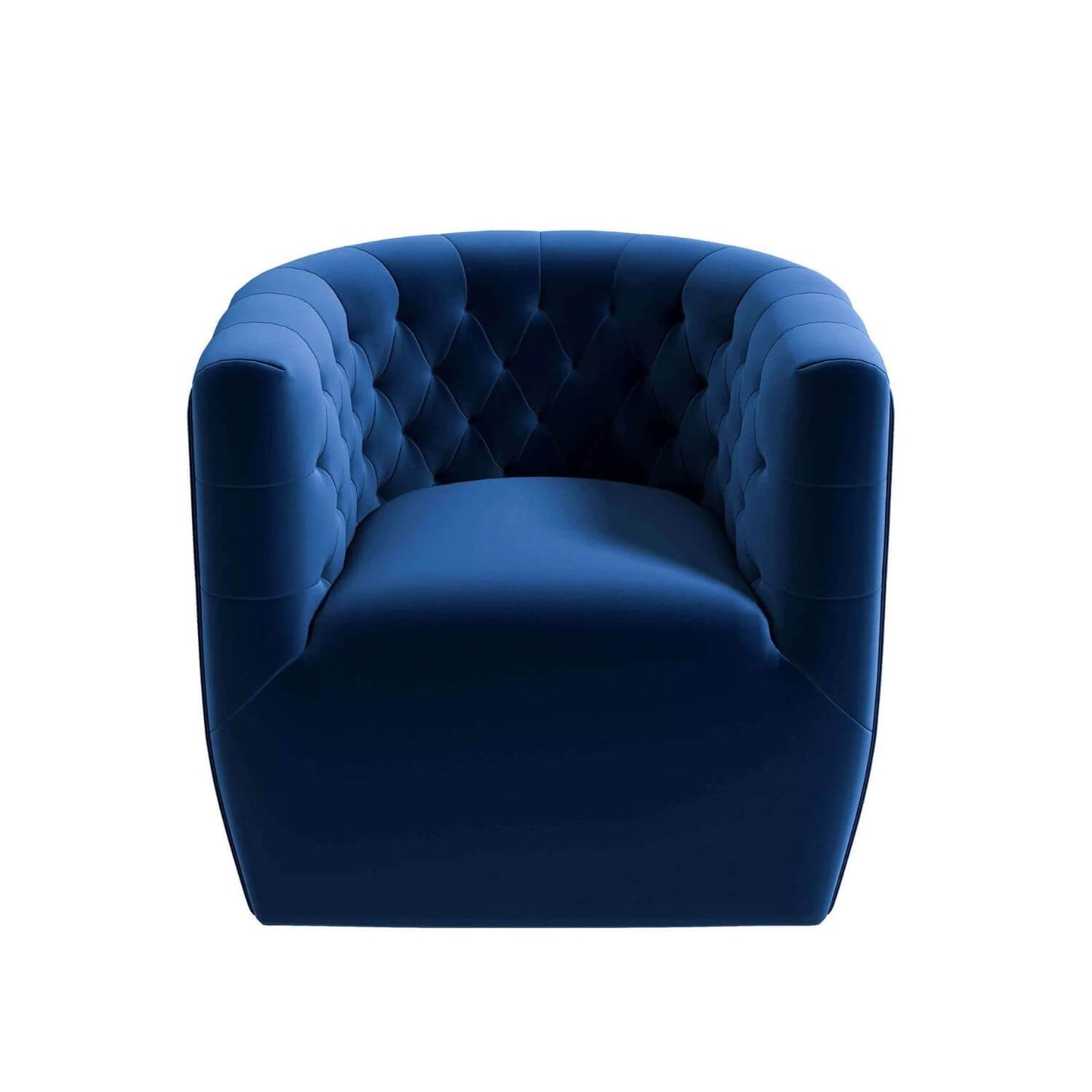 Ashcroft Delaney Dark Blue Velvet Nursery Swivel Chair