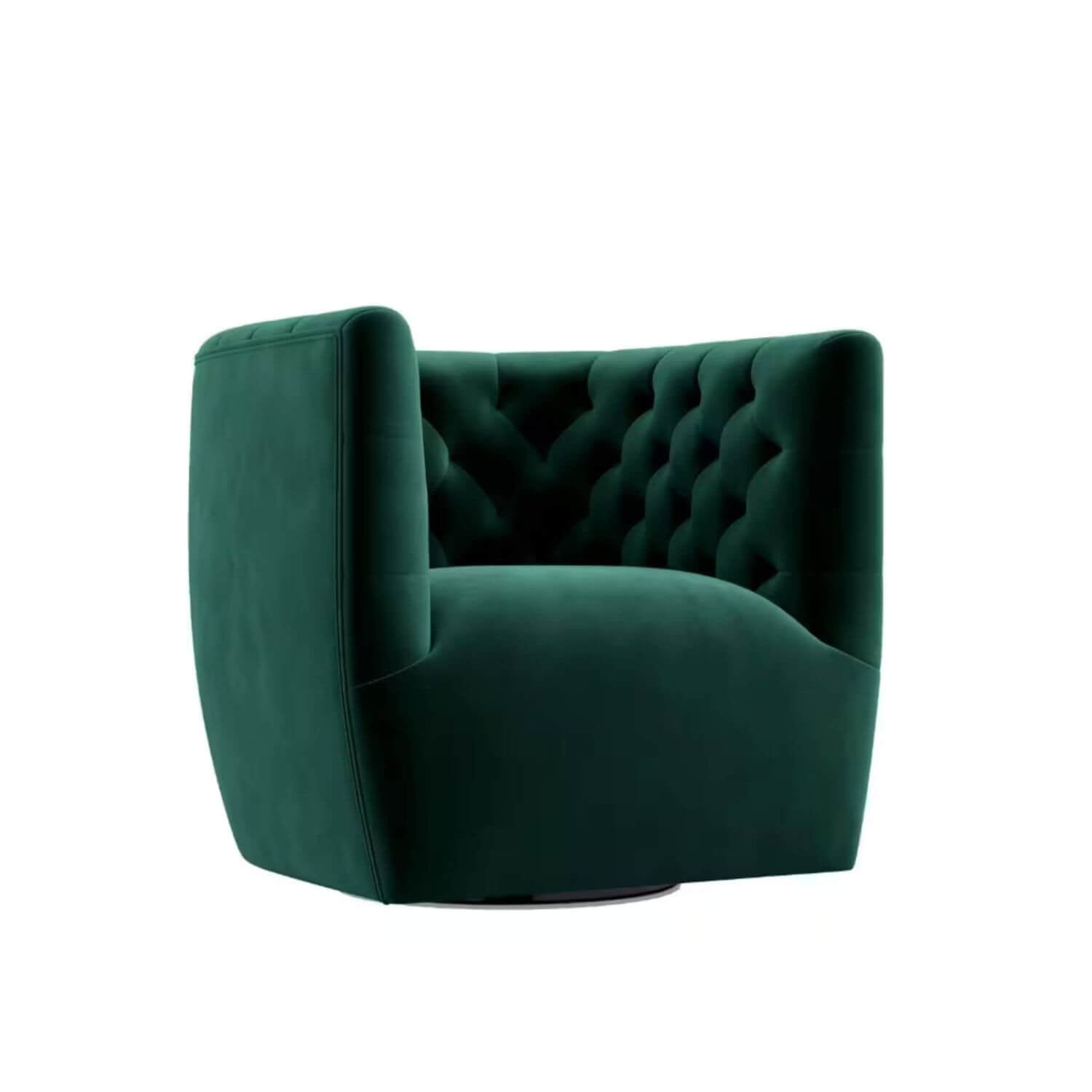 Ashcroft Delaney Green Velvet Nursery Swivel Chair