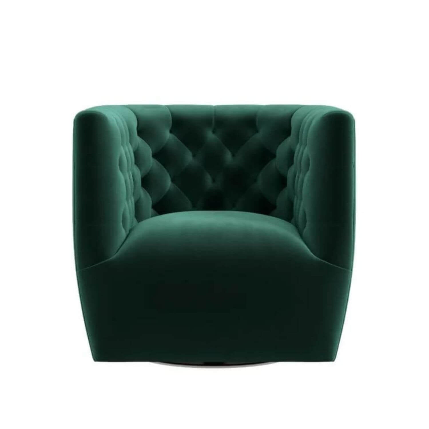 Ashcroft Delaney Green Velvet Nursery Swivel Chair