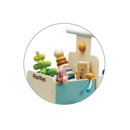 Close-up of PlanToys Delivery Bike - Orchard