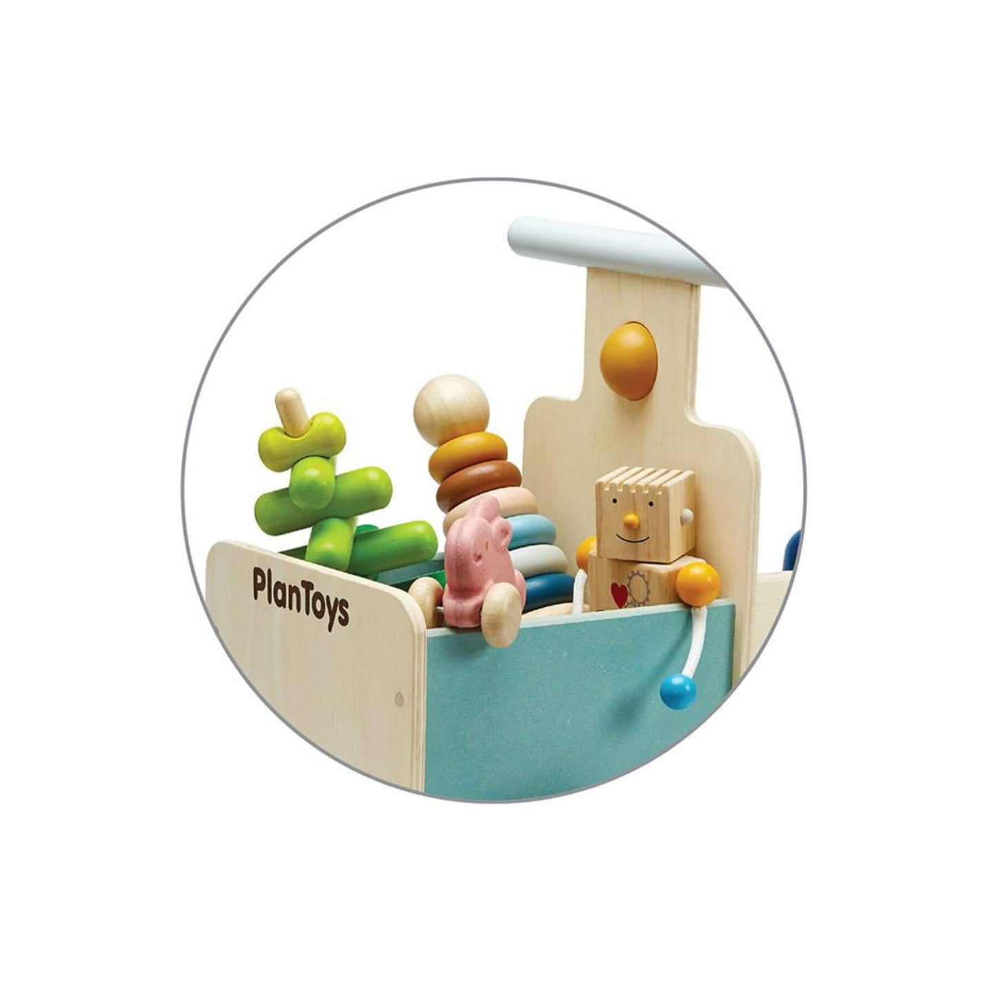 Close-up of PlanToys Delivery Bike - Orchard