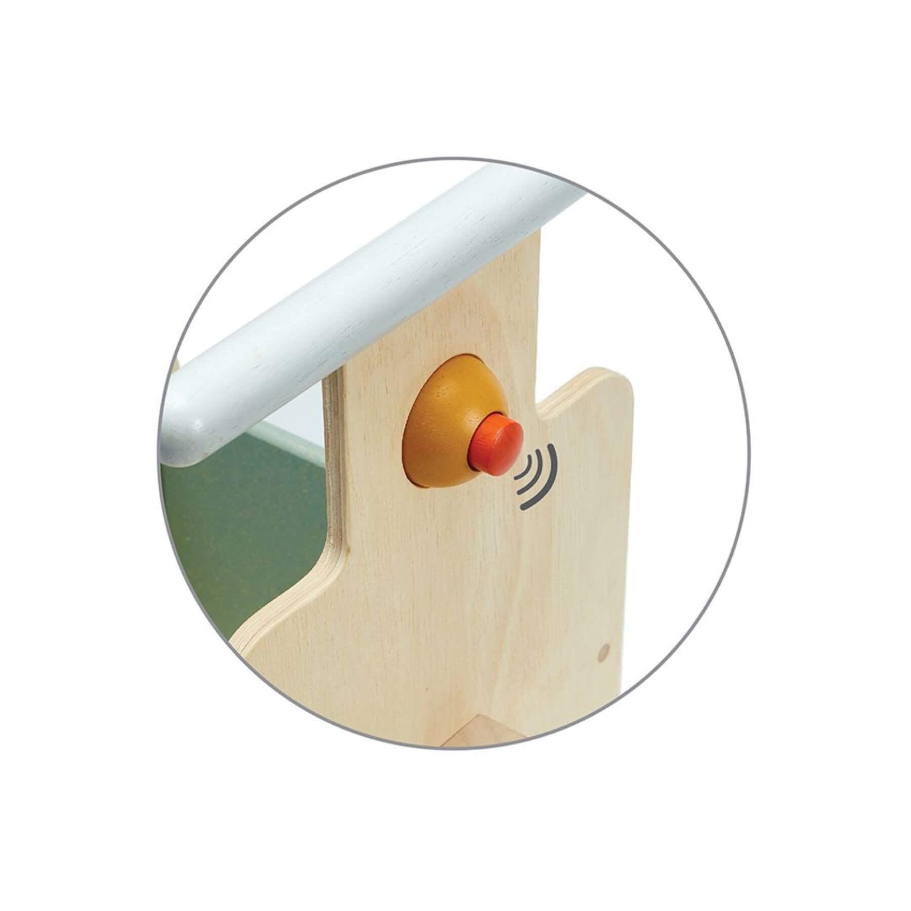 Close-up of PlanToys Delivery Bike - Orchard