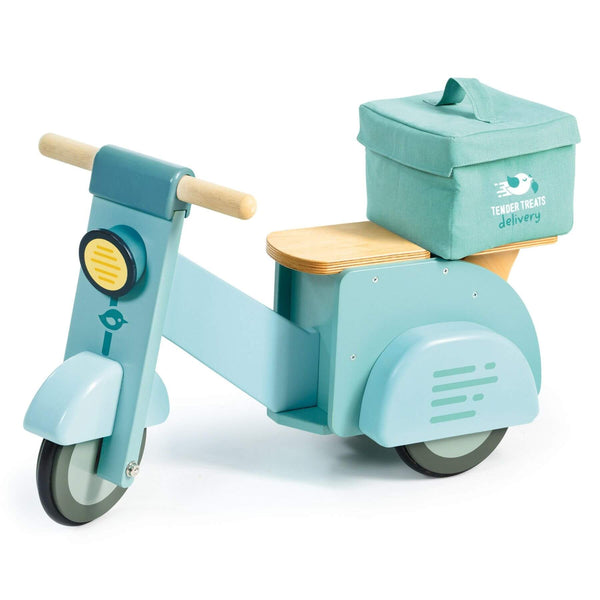 Tender Leaf Delivery Scooter on a white background