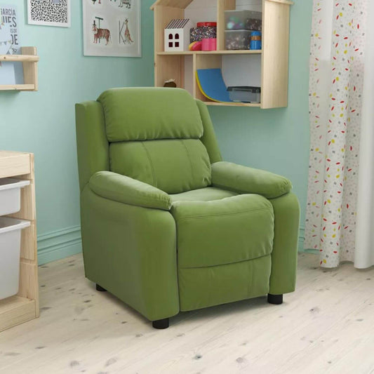Flash Furniture Deluxe Contemporary Avocado Micro Kids Recliner