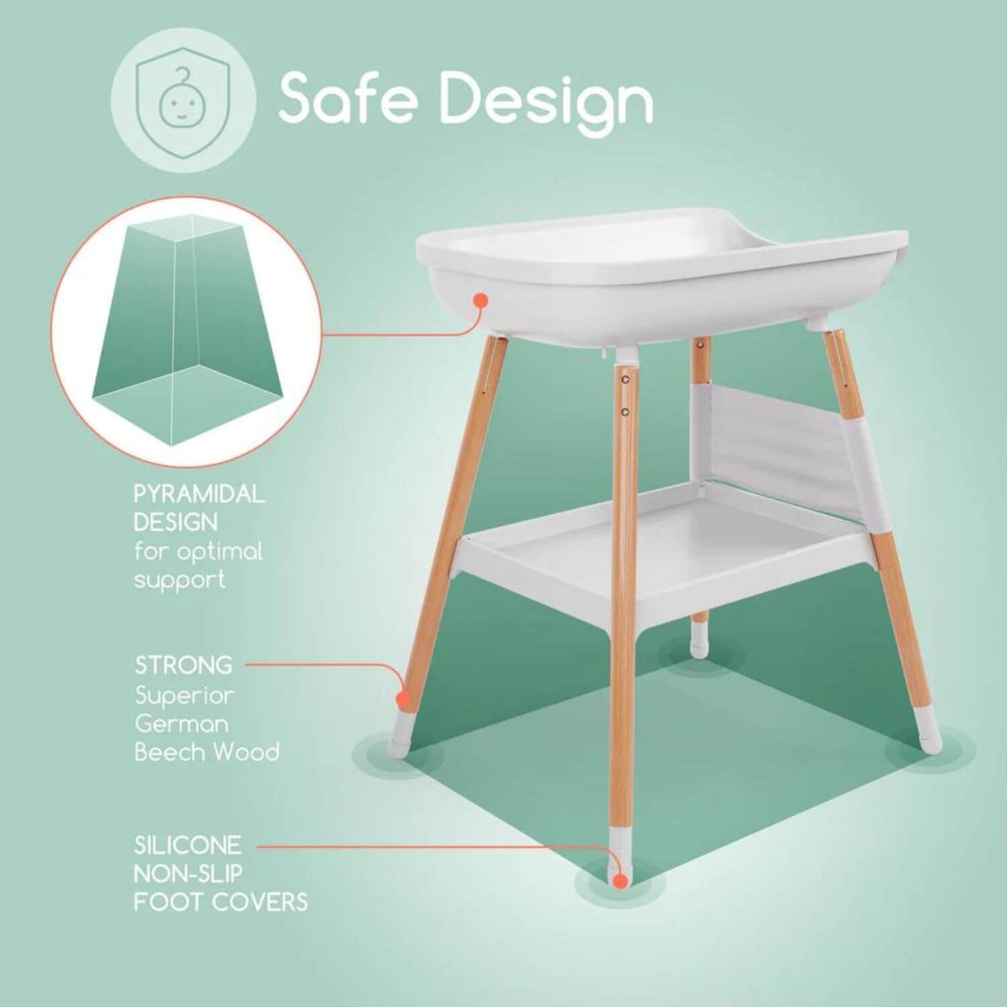 Children of Design Deluxe Diaper Changing Table - Detail