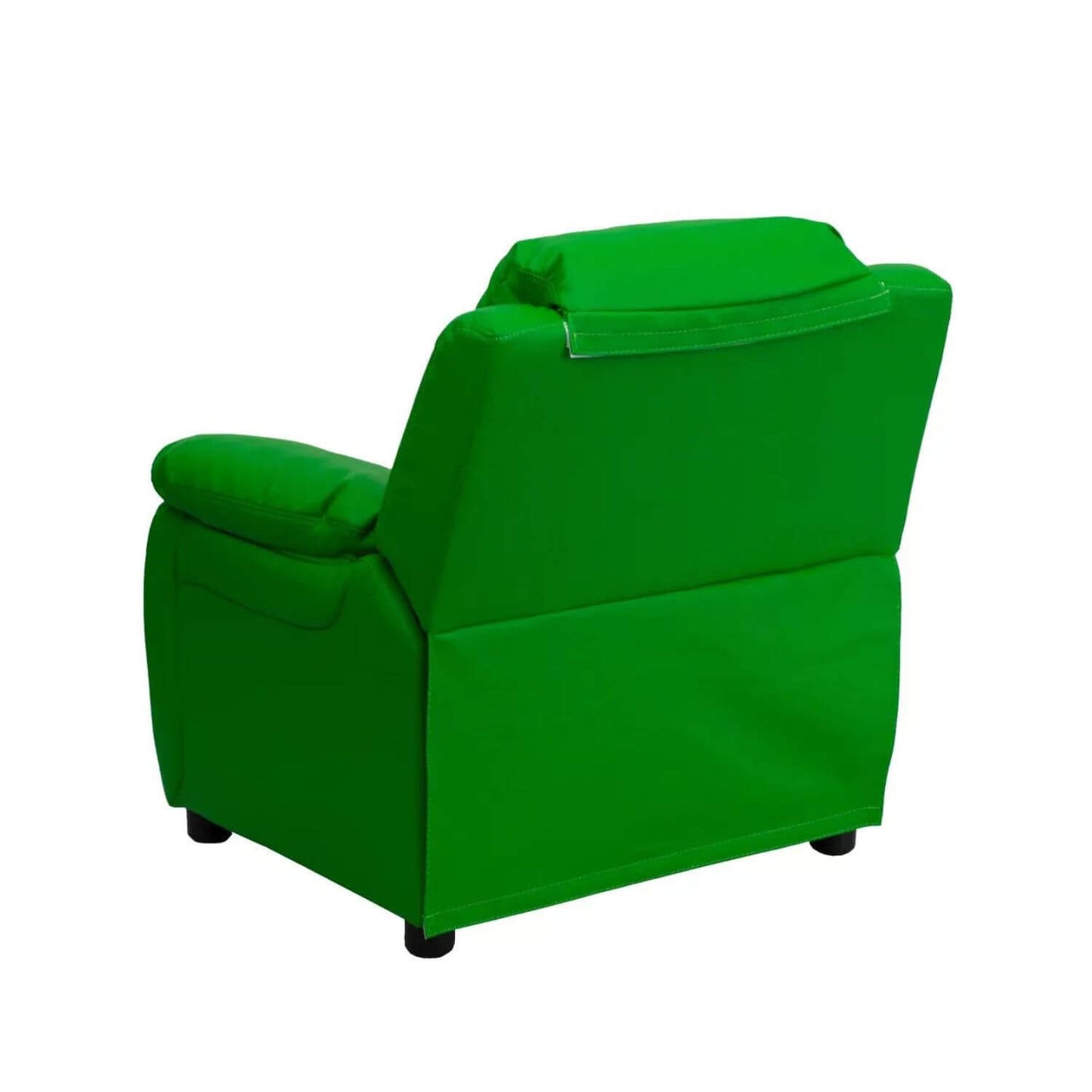 Flash Furniture Deluxe Contemporary Green Vinyl Kids Recliner with Arms
