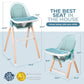 Children Of Design 6 in 1 Deluxe High Chair in Blue - Dimensions