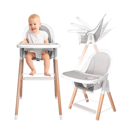 Children Of Design 6 in 1 Deluxe High Chair in Grey