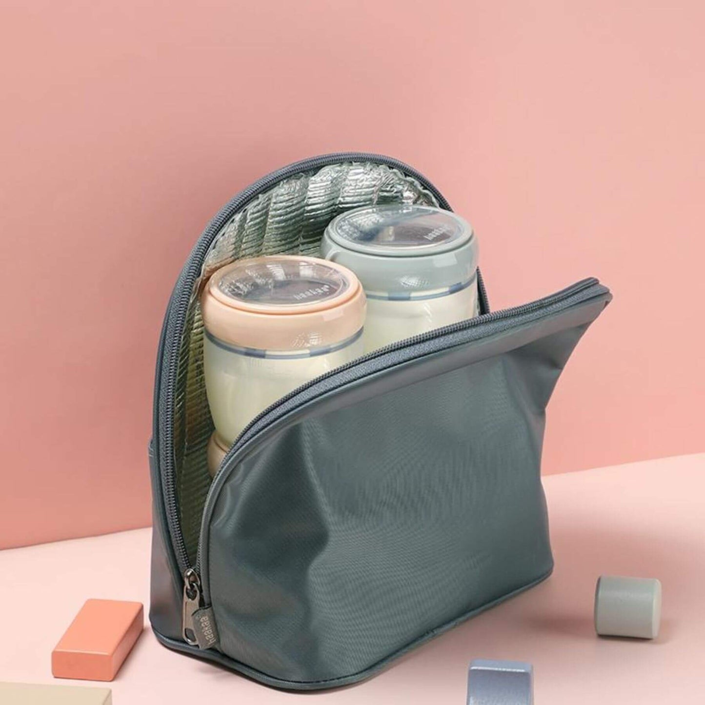 Storage Bag with Milk bottles