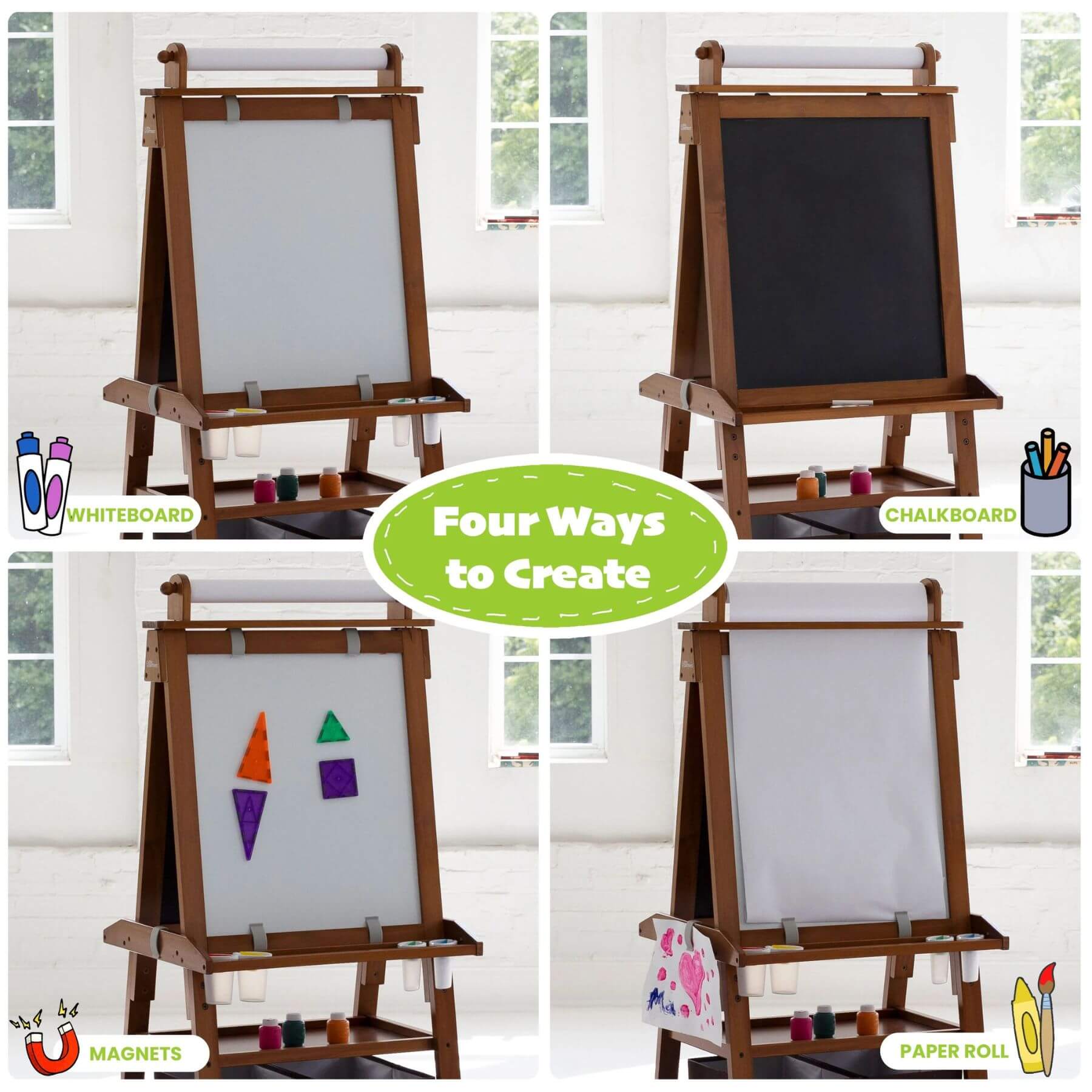 Little Partners Deluxe Learn & Play Art Center Espresso