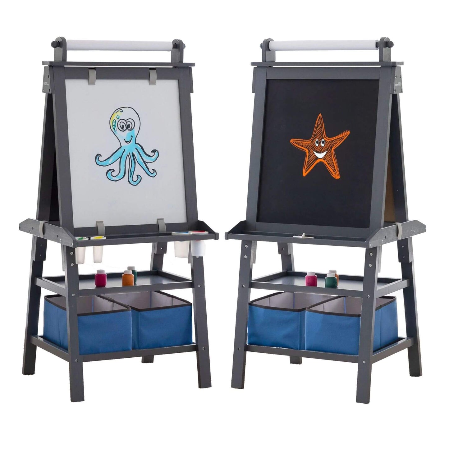 Little Partners Deluxe Learn & Play Art Center Grey