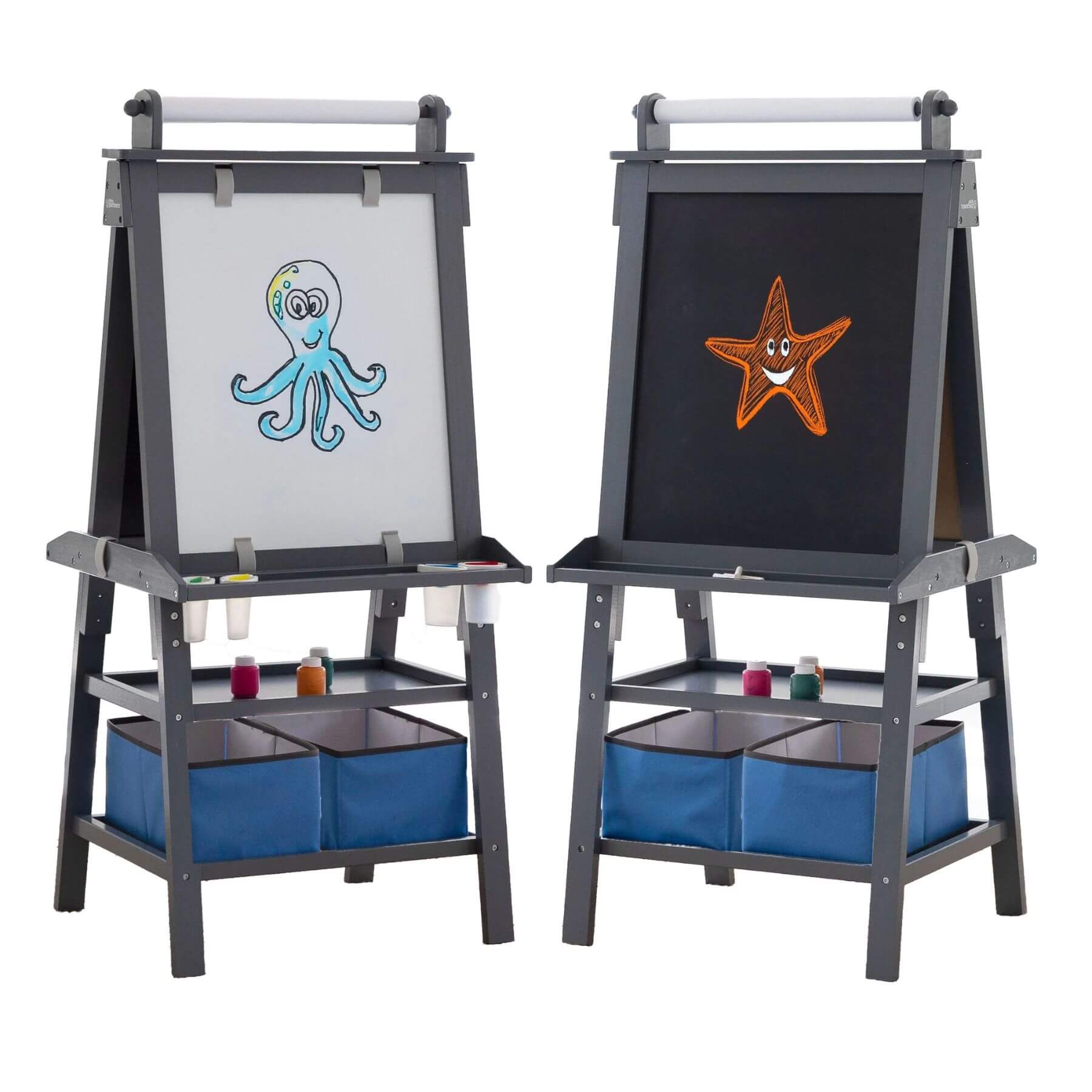 Little Partners Deluxe Learn & Play Art Center Grey