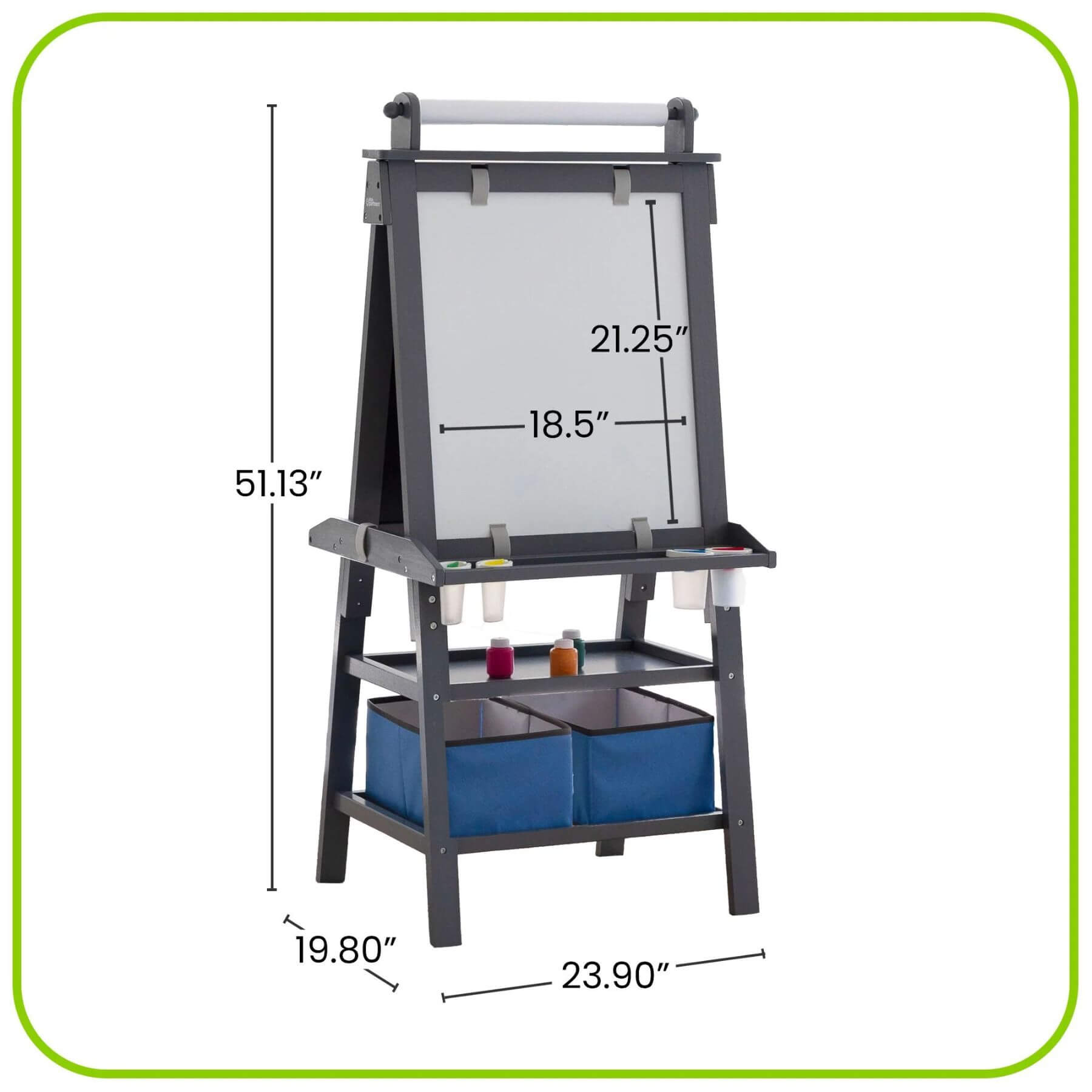 Little Partners Deluxe Learn & Play Art Center Grey