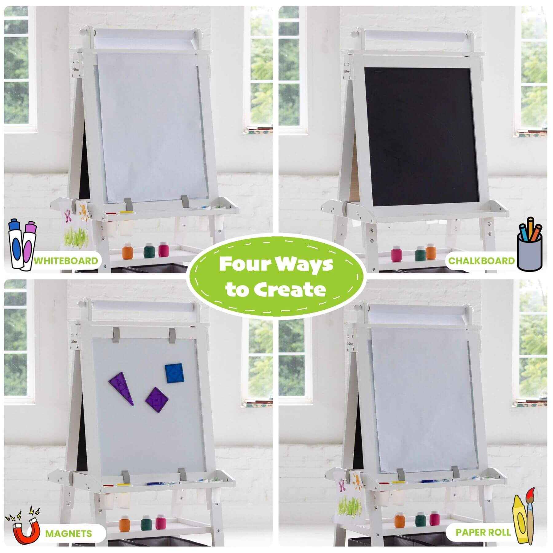 Little Partners Deluxe Learn & Play Art Center White