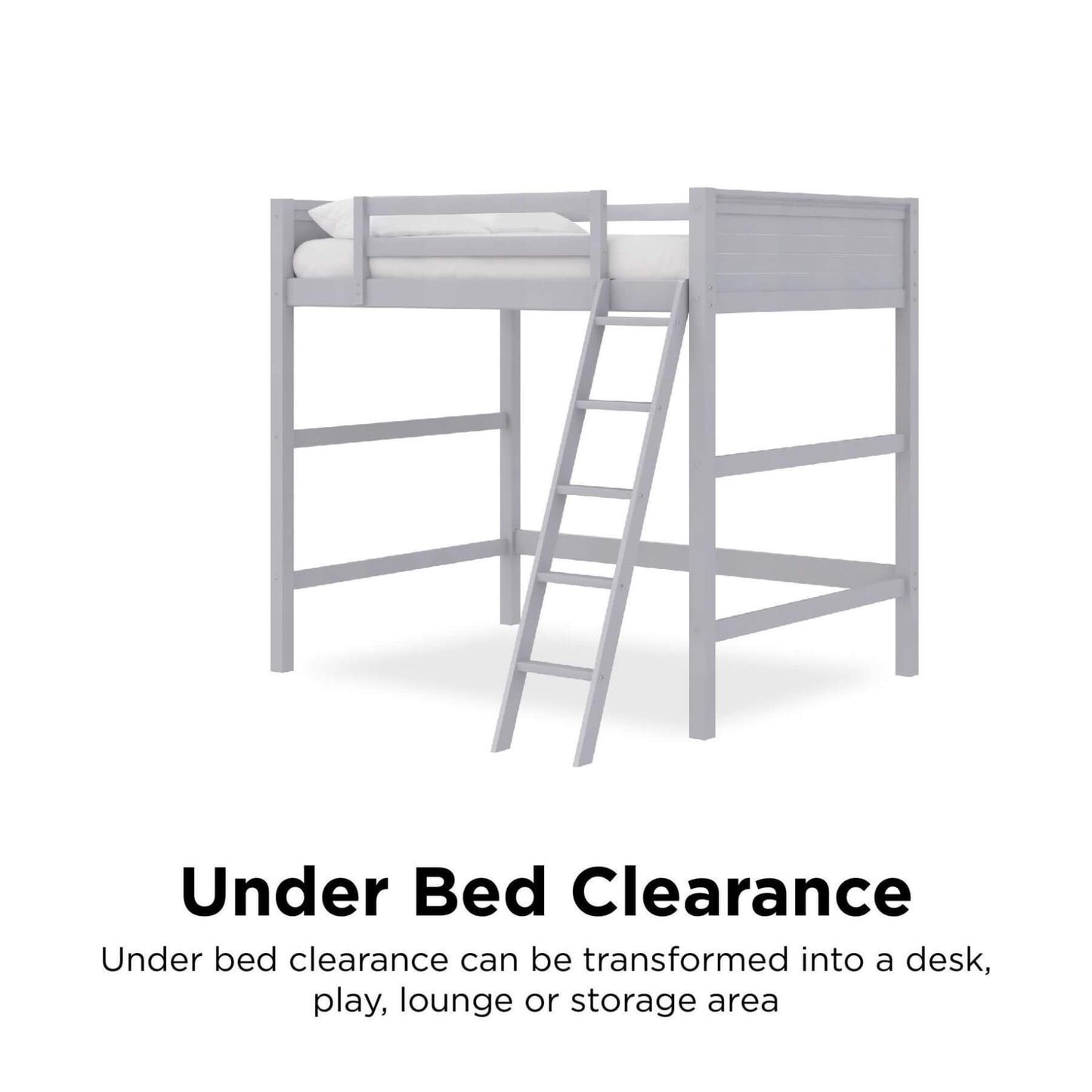 DHP Denver Loft Bed for Kids Full Size