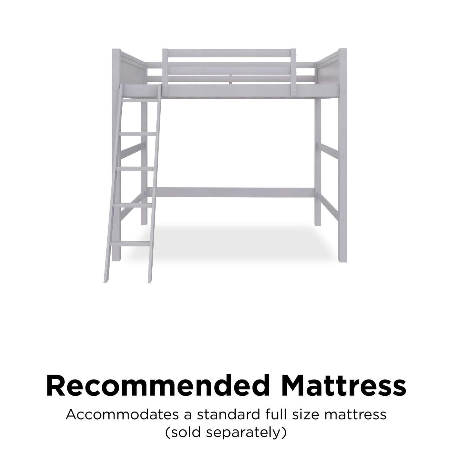 DHP Denver Loft Bed for Kids Full Size