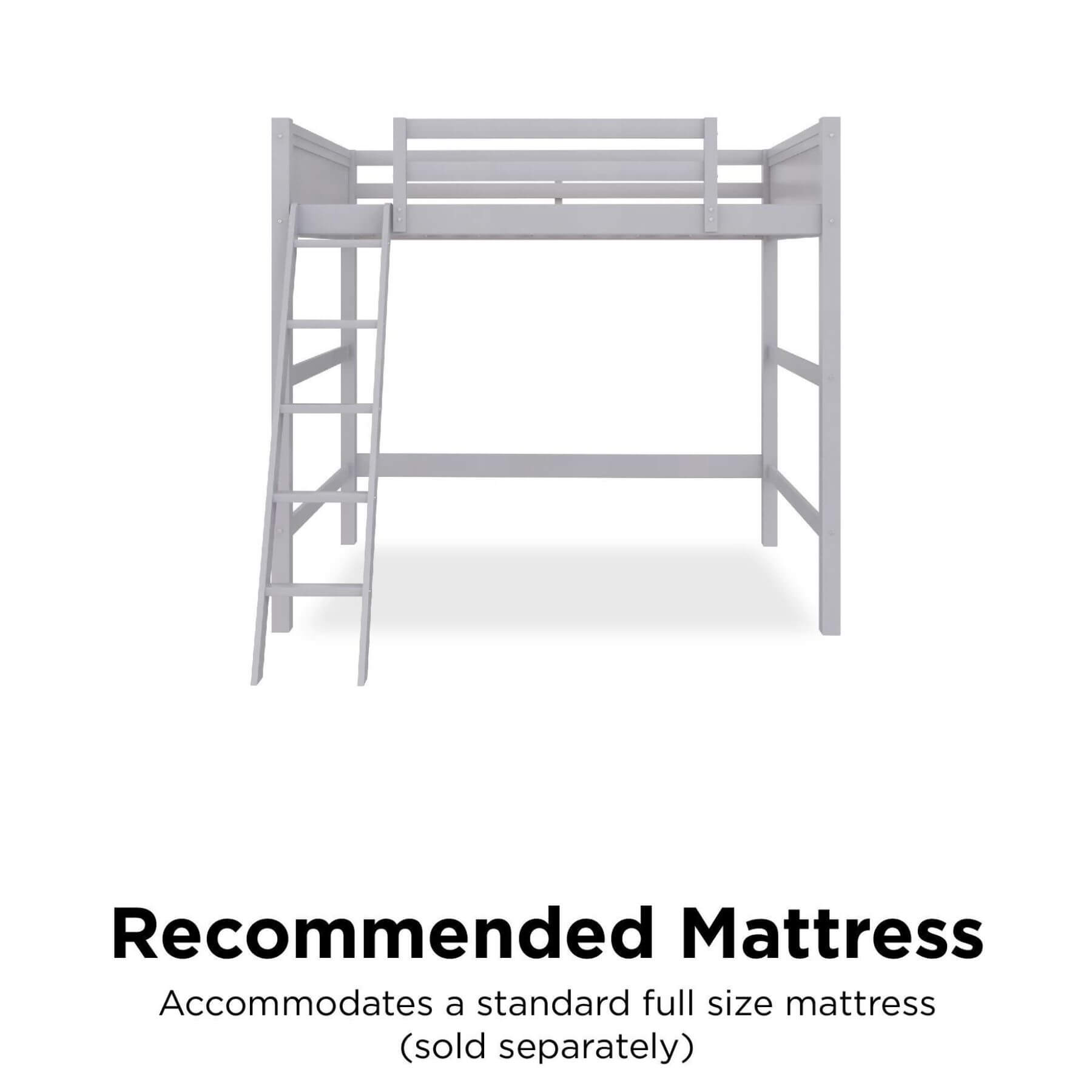 DHP Denver Loft Bed for Kids Full Size