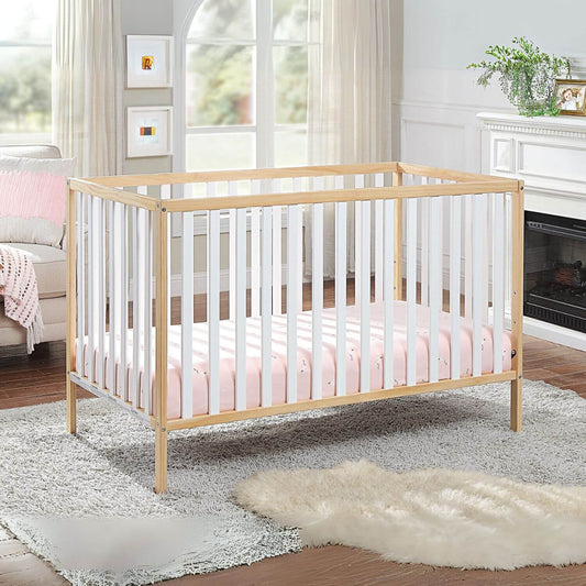 Deux Remi 3-in-1 Convertible Island Crib Natural/White