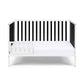 Deux Remi Island Crib White/Black Converted to Toddler Bed