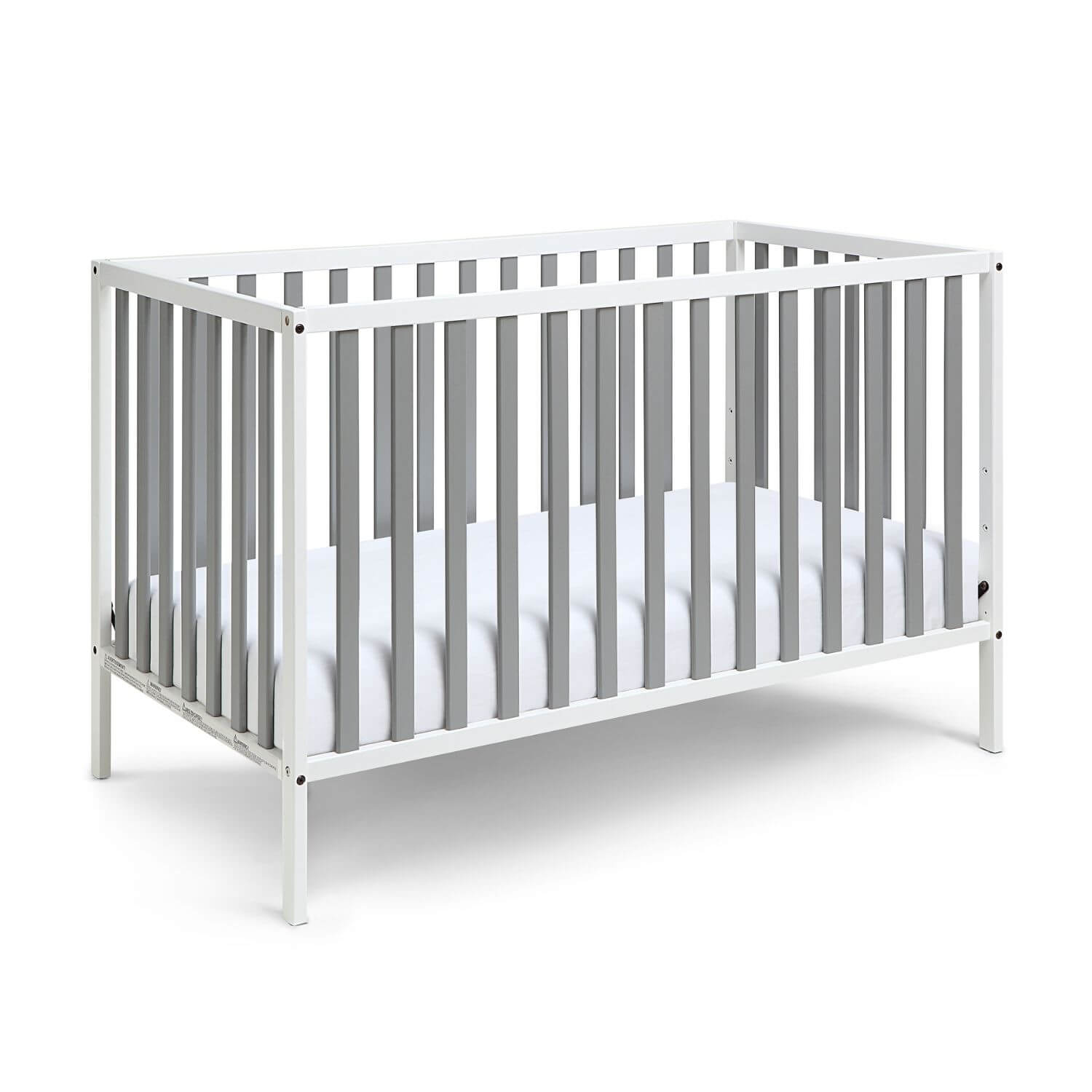 Deux Remi 3-in-1 Convertible Island Crib White/Gray